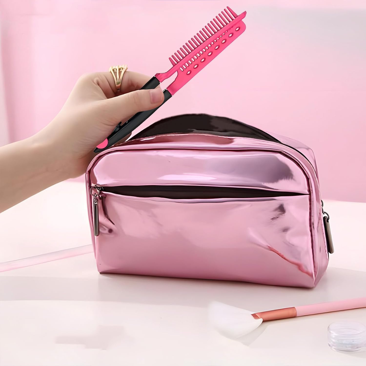 Transformacion Manuel V Tipi Keratin Saç Düzleştirici – Isısız, Taraklı Saç Maşası Pratik ve Taşınabilir 722360