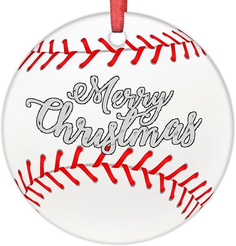 Miniatura 8 de Adornos de Navidad de voleibol, decoraciones deportivas de Navidad para árbol, regalo para amantes del voleibol, adornos de Navidad redondos