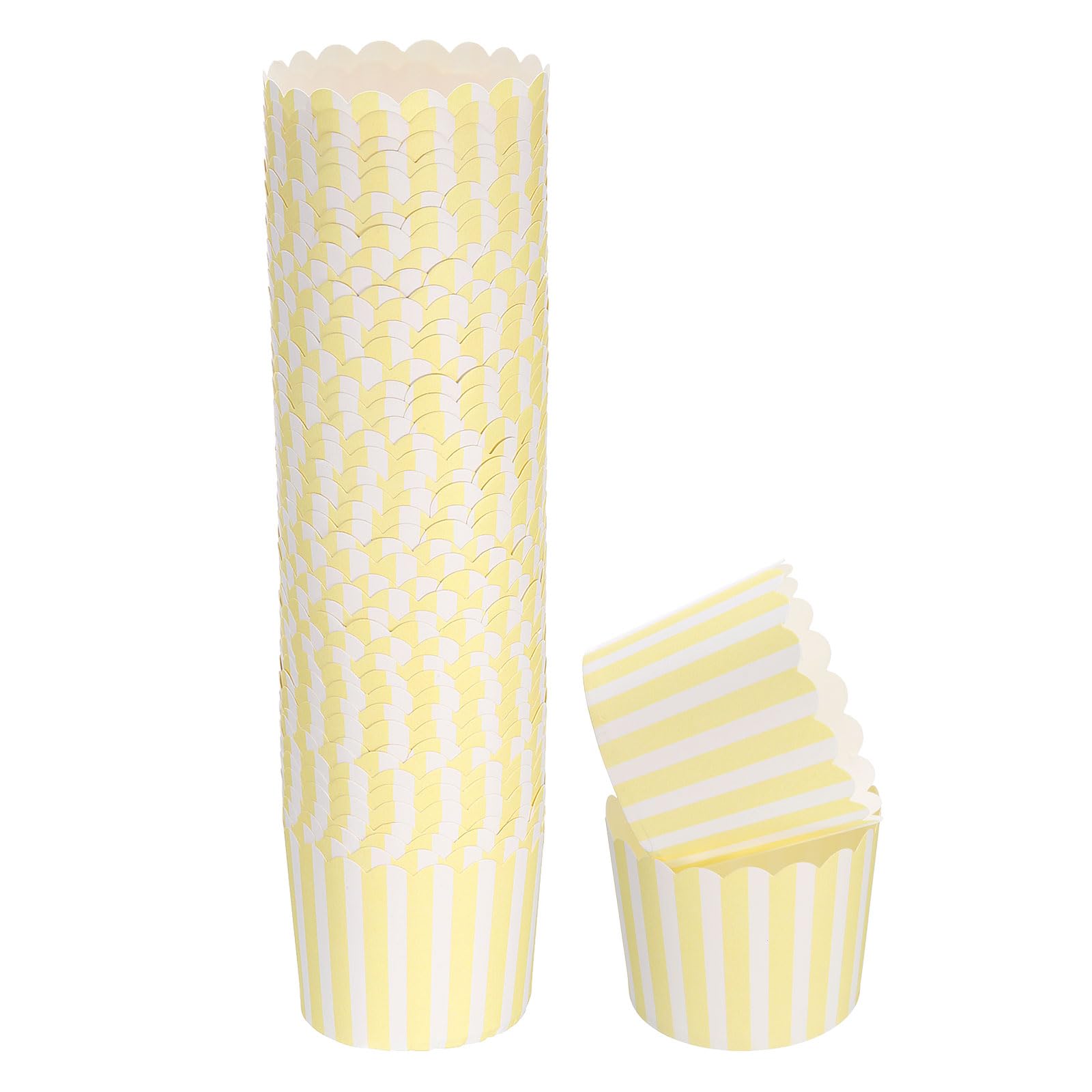 Moldes de papel antigrasa Harfington, 50 envoltorios de 6 onzas para muffins y repostería