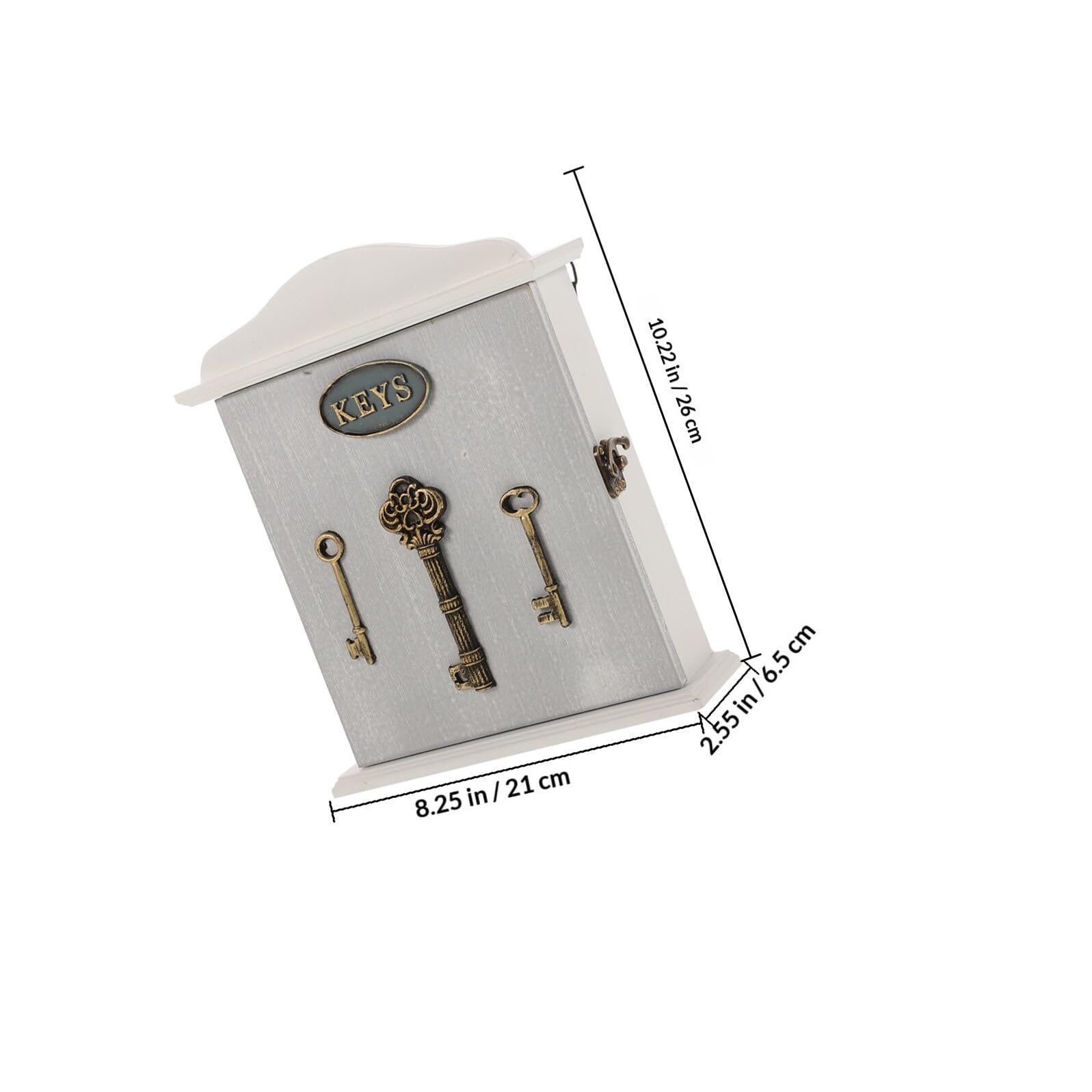 Schlüsselschrank mit Haken, Weiß, für Kleine Dinge