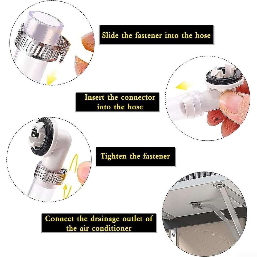 Connettori Scarico AC - 4 Pezzi Universali Per Tubi 15mm Con Fascette | Adattatori Per Climatizzatori E Elettrodomestici - Foto 6