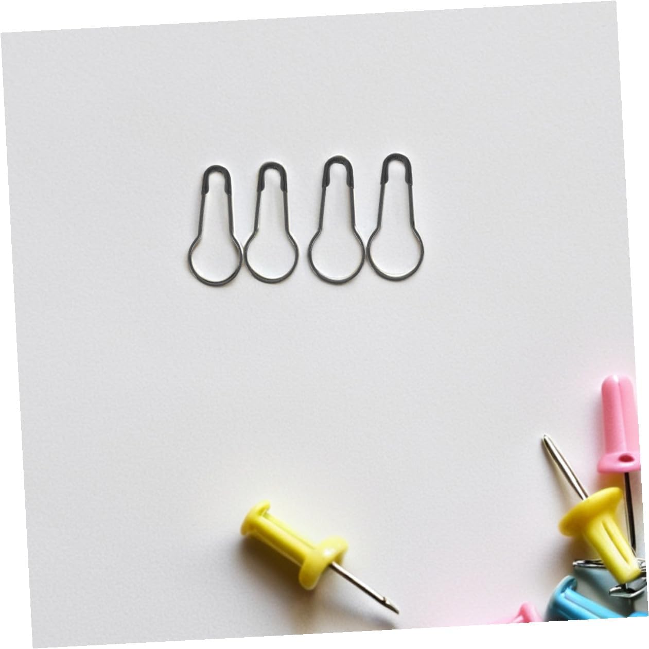 SUPVOX 100pcs Metal Gourd Safety Pins for Sewing and Quilting, Black Metal Clothes Crafting Pins for DIY Clothing Accessories and Home Sewing Projects