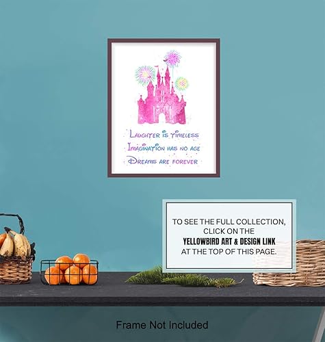Miniatura 6 de Quote Wall Art Poster Print - 8x10 Castle Cute Pink Girls Room, Bedroom Decoration, Home Decor - Inspirational Motivational Gift for Kids and Women