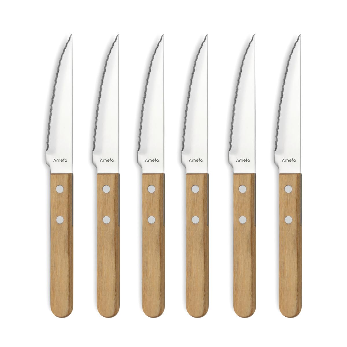 Couteaux steak Amefa Pizza Bois le coffret idéal des barbecues