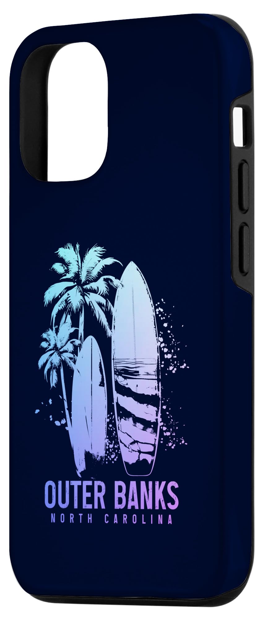 Outer Banks North Carolina Surf Vintage Surf Board Surfer Custodia per iPhone 12/12 Pro