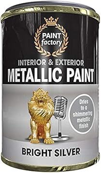Paint Factory Metallic Paint Bright Silver 300ml