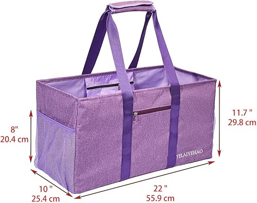 Miniatura 10 de Bolsa grande de utilidad, plegable para almacenamiento, piscina, playa, compras, picnic, lavandería, gimnasio y equipaje