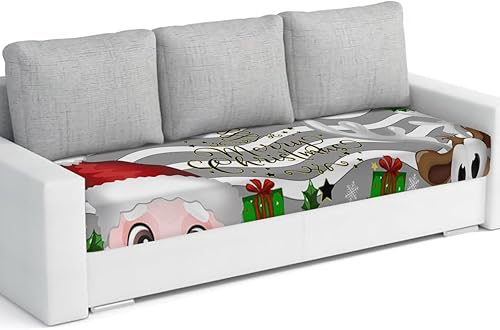 Miniatura 8 de Fundas de cojín elásticas para sofá, diseño de árbol de Navidad, seccionalindividualLT, funda protectora para muebles con parte inferior elástica,