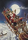 Milliken Holiday Collection Santa's Big Night, 3'10'X5'4' Rectangle, Midnight