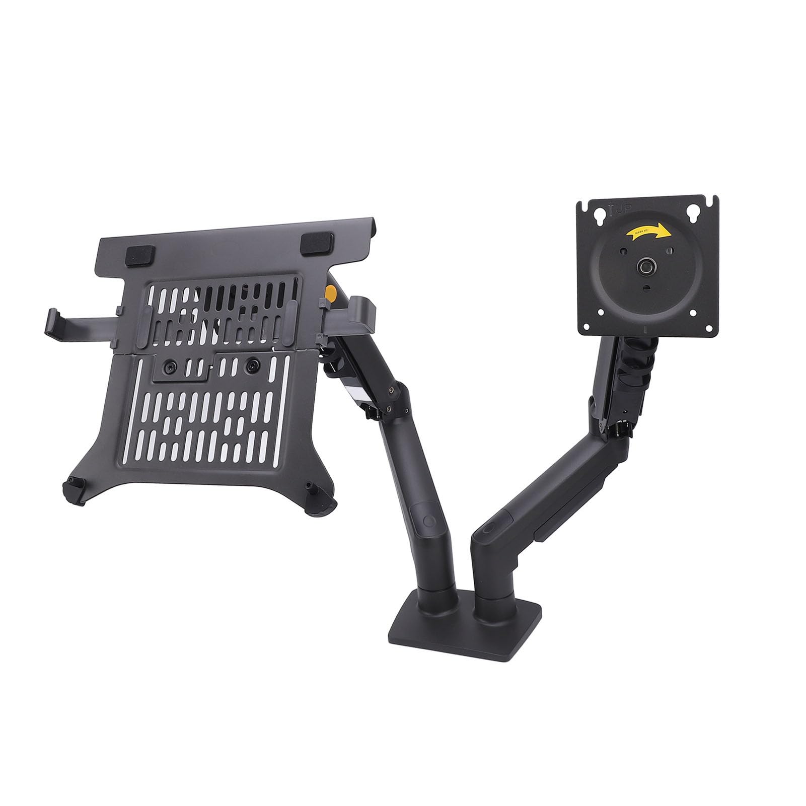 Fabater Supporto Regolabile per Laptop e Display F160-FP Robusto Supporto Combinato 2 in 1 per Programmatori di Giochi da Lavoro Display da 17-30 Pollici Laptop da 10-17 Pollici