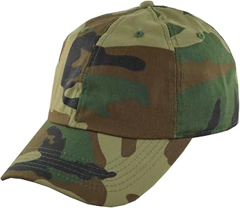Newhattan Mens Camouflage Polo Style Low-Profile Military Baseball Cap Woodland