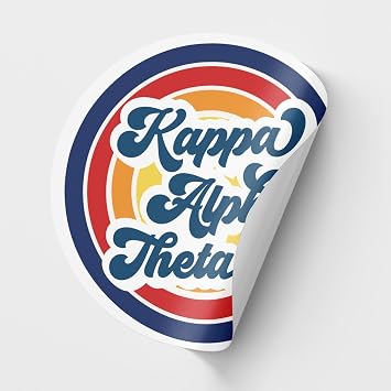 Kappa Alpha Theta - Sticker Sheet - Retro Theme