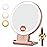 1X/30X Magnifying Mirror with Light, Double Sided Makeup Mirror with Adjustable 3 Color Light, 2000mAh Rechargeable Lighted Magnifying Mirrors with Tweezer, Foldable Travel Mirror with Rotation