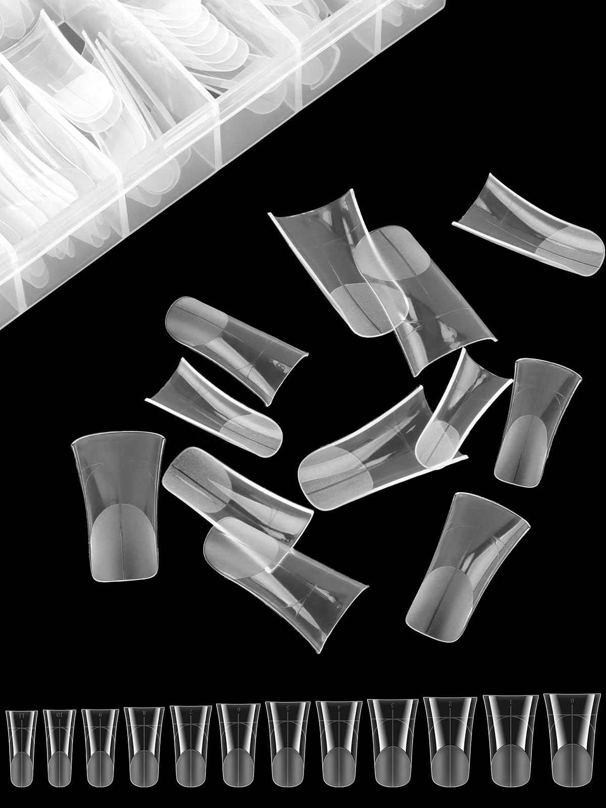 EBANKU 120 PCS Unghie Finte Nail System Dual Nail Form, Riutilizzabili Nail Dual Form Kit Nail Form Duck Shape Acrilico Tips Unghie con Scala Graduata per Unghie Strumenti