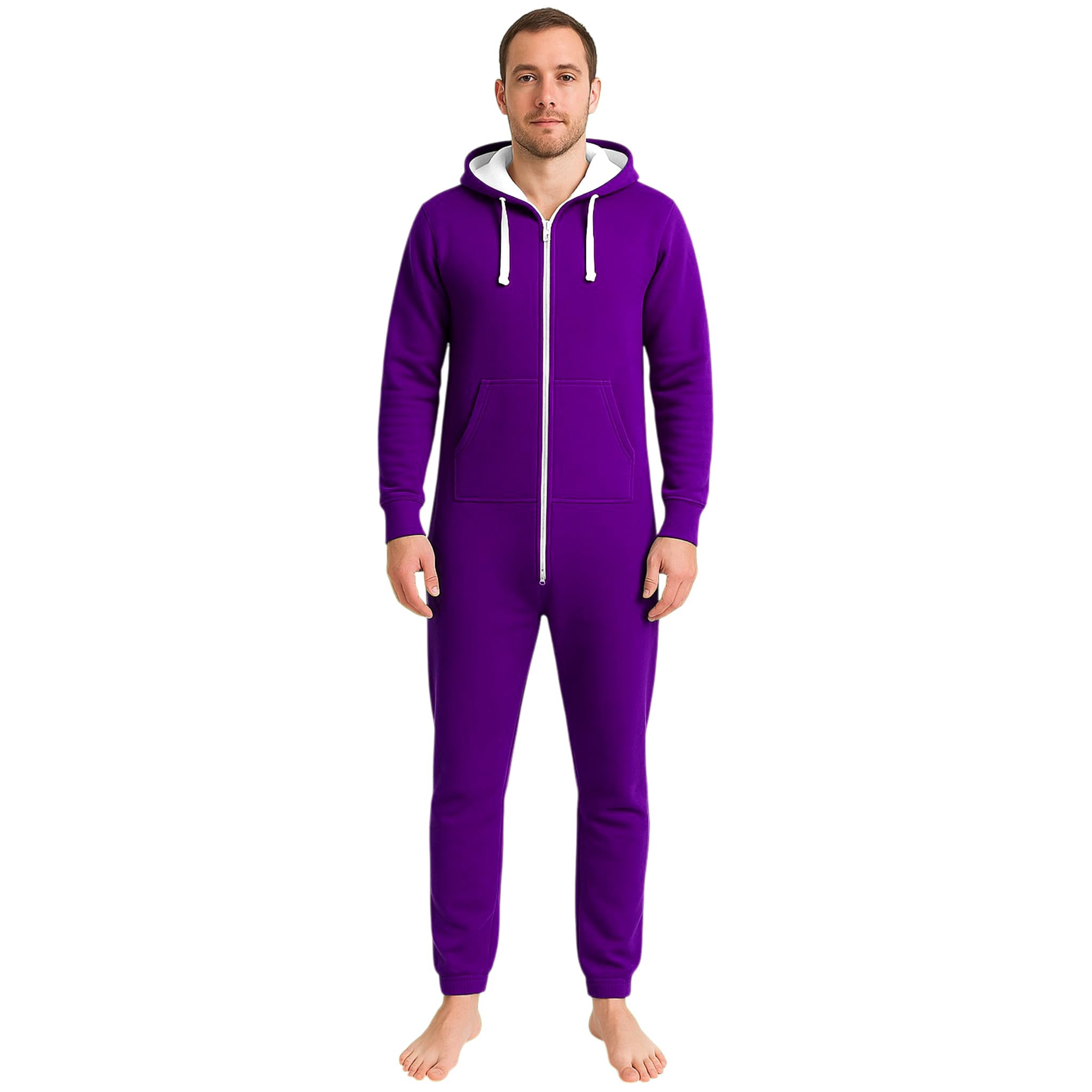 Urban Road Unisex Plain Onesie | Men & Women All-in-one Lounge-wear Purple
