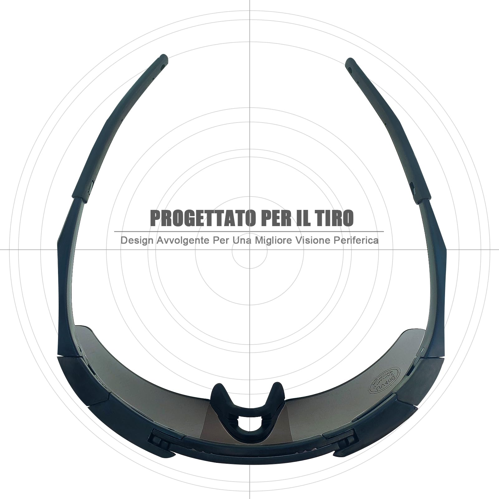 Radsportbrille – UV-Schutz, 3 wechselbare Gläser, verstellbares Headband – Leicht und bequem (schwarz)