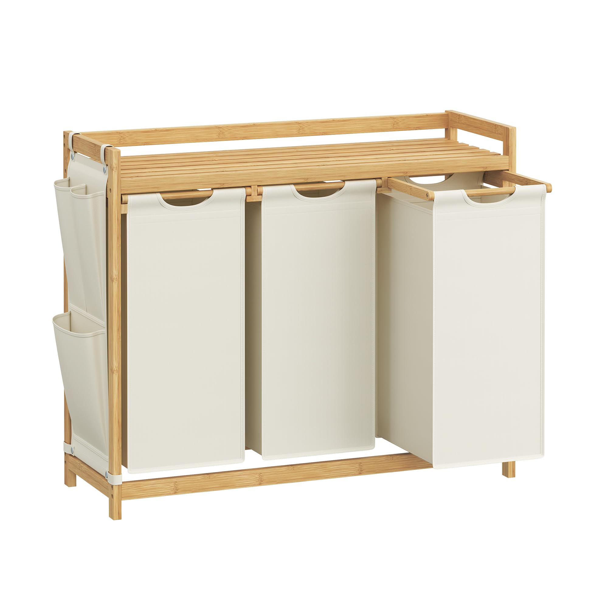 Songmics 150L wasmand, wasbox met deksel, wassorteer