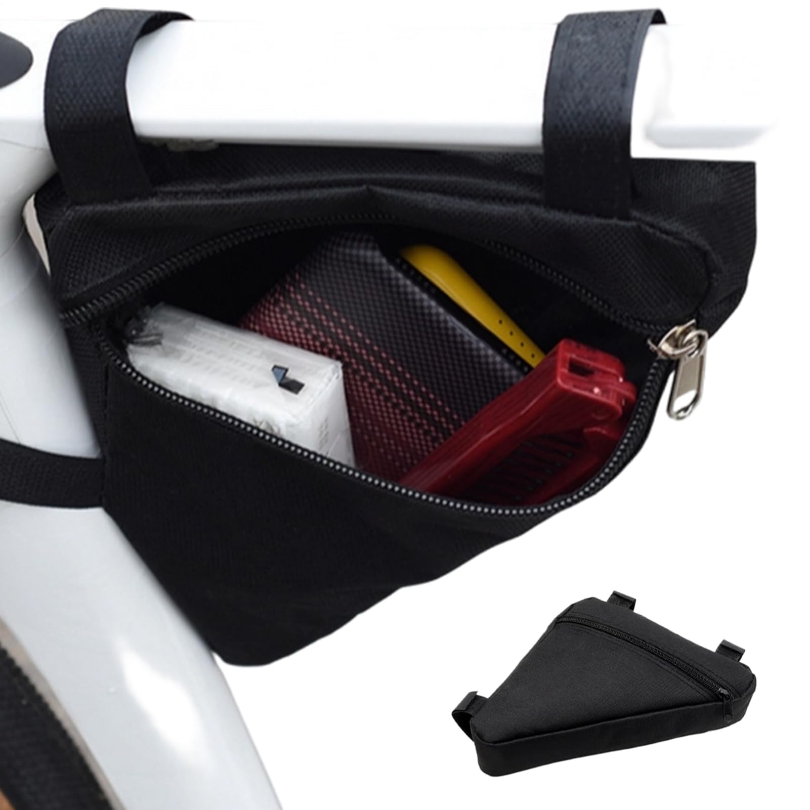 Mountain Bike Frame Bag,Triangular Storage Pouch for Bicycle,Frame Cycling Bottle Pouch - for Mountain Road City Gravel Travel Urban Daily Commuting Outdoor Touring