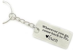 Personalized Husband Boyfriend Gift Keychain: Wherever you go Come Back To Me