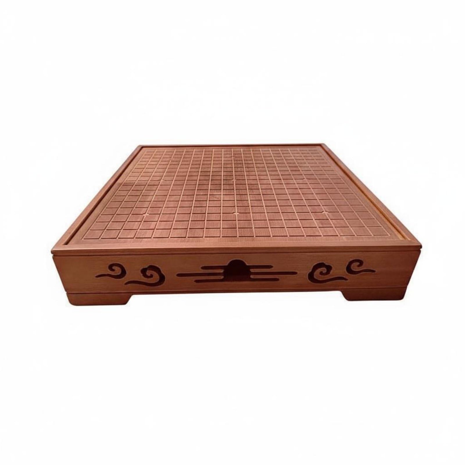 Baoblaze Échiquier Composite Échecs Plateau Jeu Go Ensemble Boîte Pièces Bois Massif Format Réversible Deux en Un avec Rangement Interne Manipulation Fluide, Style to 2