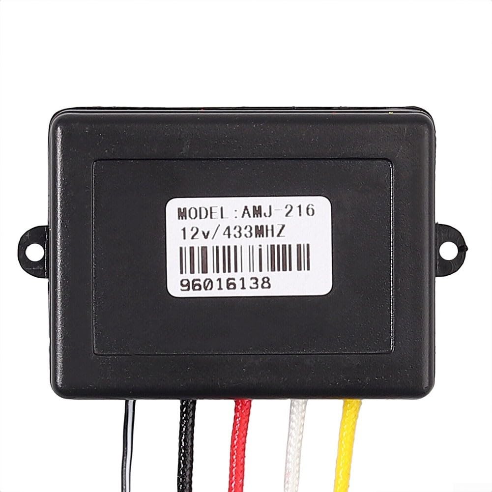 Gdfnmogo Kit de control remoto inalámbrico de cabrestante eléctrico de 12 V 24 V con alcance de 30 m, receptor impermeable para vehículos todoterreno, 2 mandos a distancia incluidos