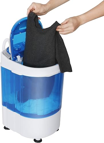 Miniatura 8 de LEMY Mini lavadora de bebé portátil y compacta con capacidad de lavado de 8.8 libras, bañera individual, azul