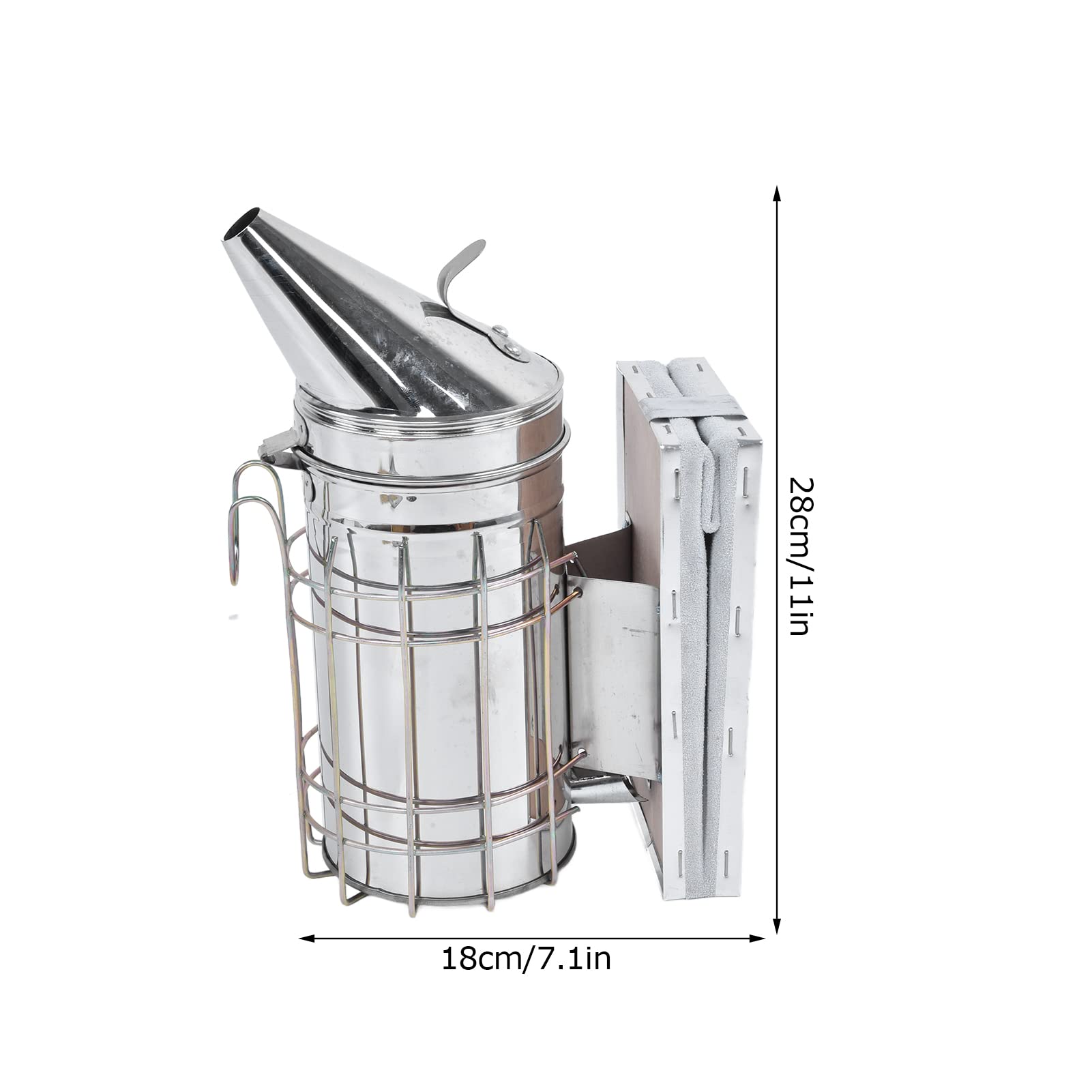 8 Unids/Set Suministros De Apicultura, Kit De Apicultura Cepillo De Abeja Raspador Marco Clip Alambre Incrustador Colmena Ahumador Jaula De Abeja Reina Herramienta para Destapar