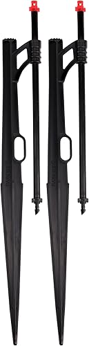 Raindrip P1075UB Conjunto de chorro y estaca con alas de círculo completo, 27 GPH a 15 PSI, rojos (paquete de 2)