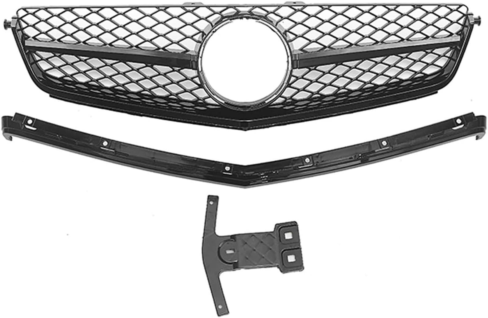 Calandre de voiture Benz W204 C63 AMG remplacer une grille abîmée par les gravillons