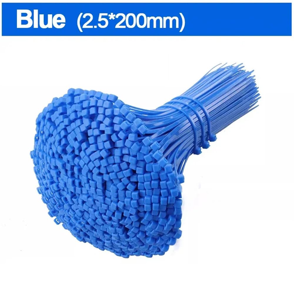 Fascette stringicavo in nylon autobloccanti, fascette stringicavo, fascette stringicavo riutilizzabili, per casa e ufficio, blu, 300 pezzi
