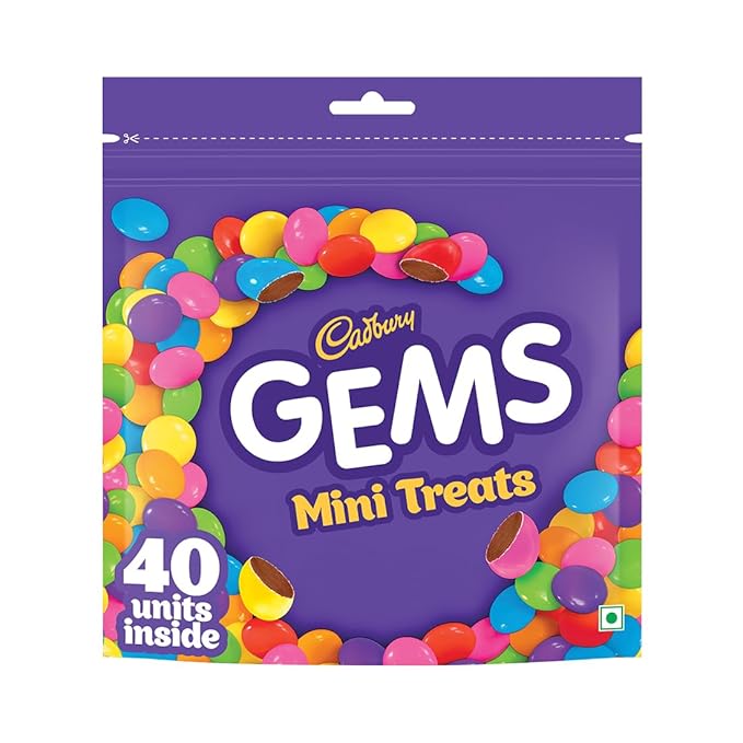 Cadbury Gems Mini Treats Chocolate Pack, 117.55 g