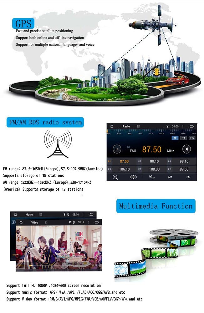 XISEDO Android 8.0 in-Dash 2 Din 7
