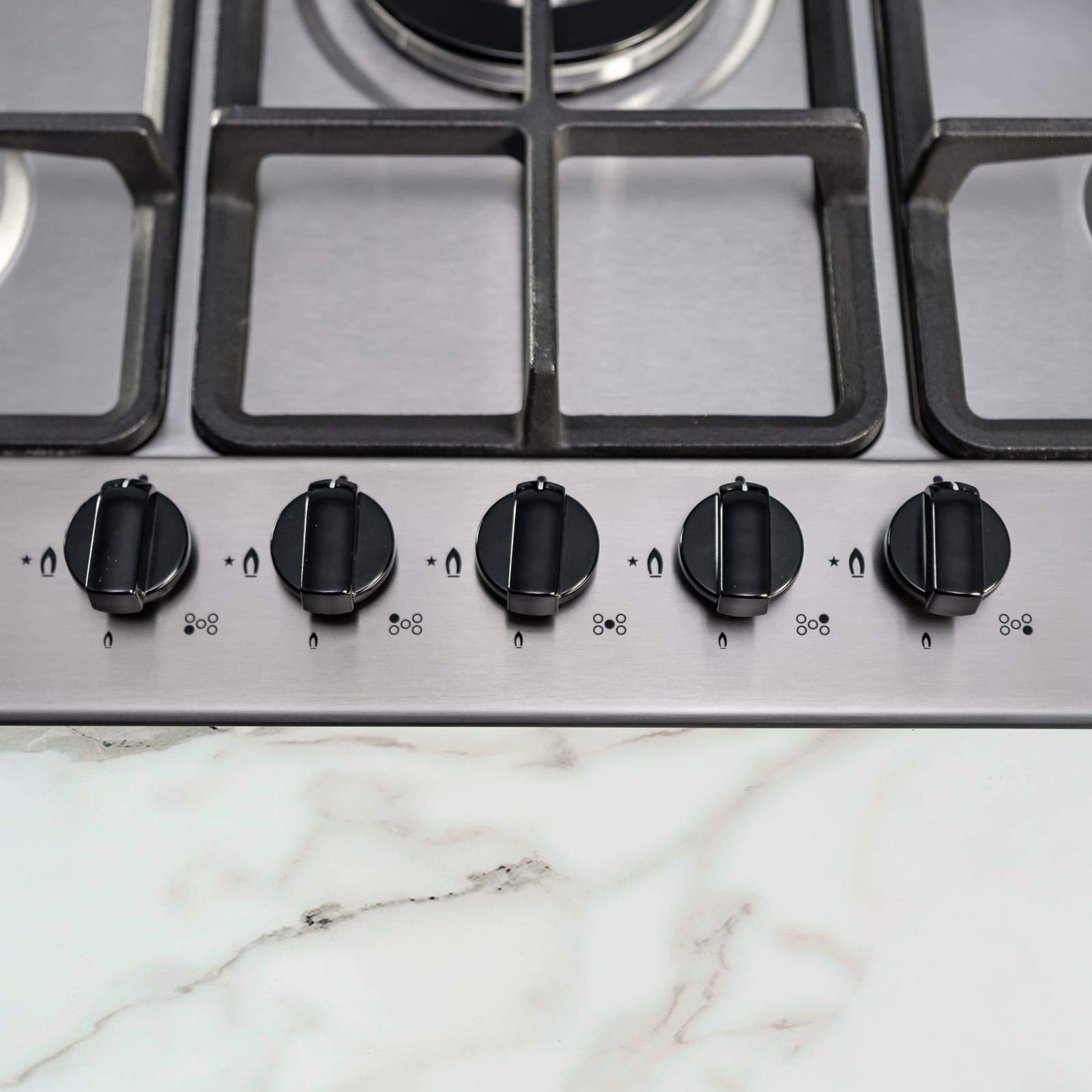 SIA 70cm Stainless Steel 5 Burner Gas Hob And Extractor Chimney Cooker Hood Fan — view 5