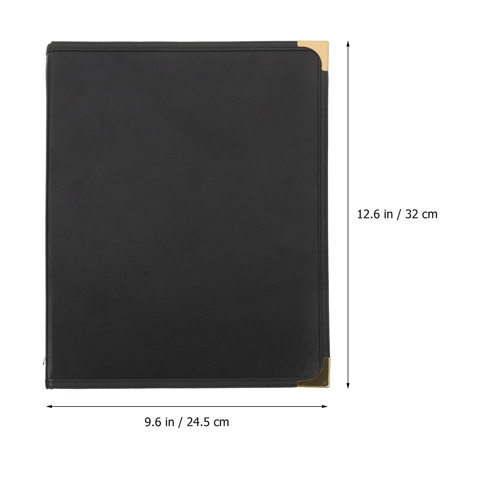 Carpeta Protector Transparente en Pvc Negro para Menú de Restaurante 4 Páginas y 8 Vistas para Lista de Precios en Papel, Adecuado para y Locales