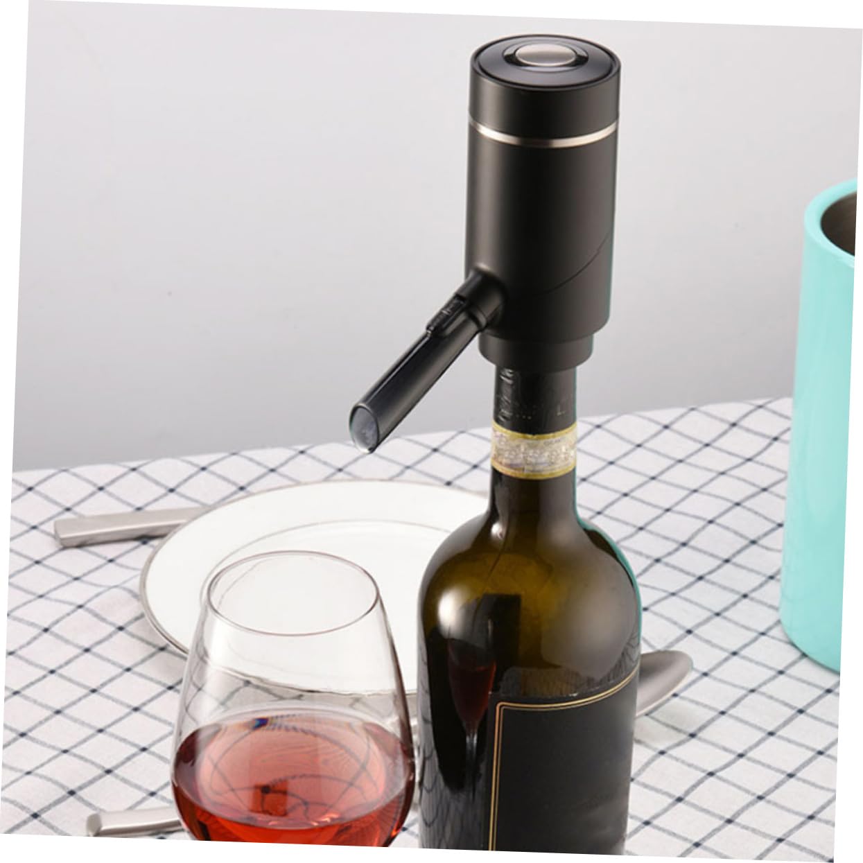 Ciieeo Aérateur de Vin Électrique Noir, Verseur de Vin 1 Pièce