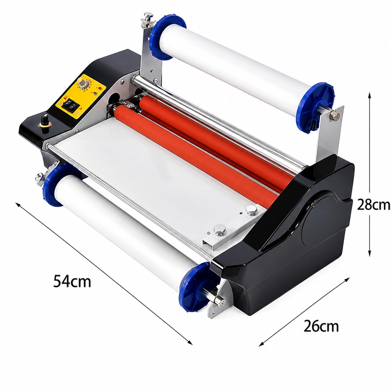 Plastifieuse Thermique pour Photos, Cartes, Flyers, Réglable 0-200°C, Largeur 35cm, Simple/Double Face, Vitesse 0-2m/min Idéal pour Couverture de Livre