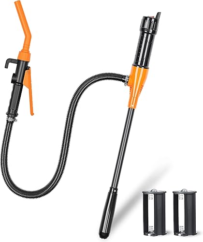 Bomba de transferencia de combustible portátil, punta de empuje, bomba de sifón eléctrica a batería para transferir gasolina, combustible, diésel y