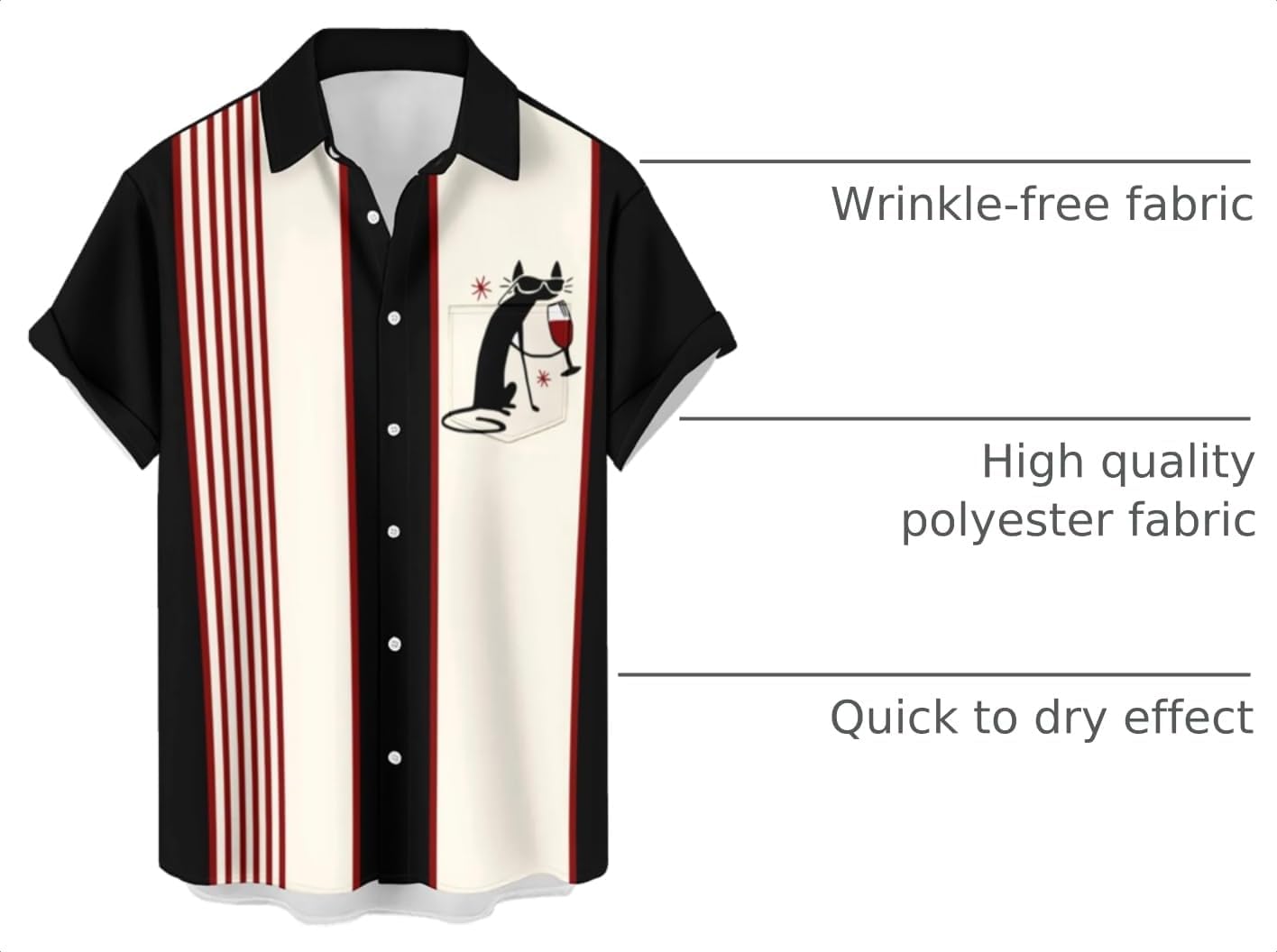 QIVICIMA Boys Short Sleeve Color Block Button Down Bowling Casual Shirt image 4