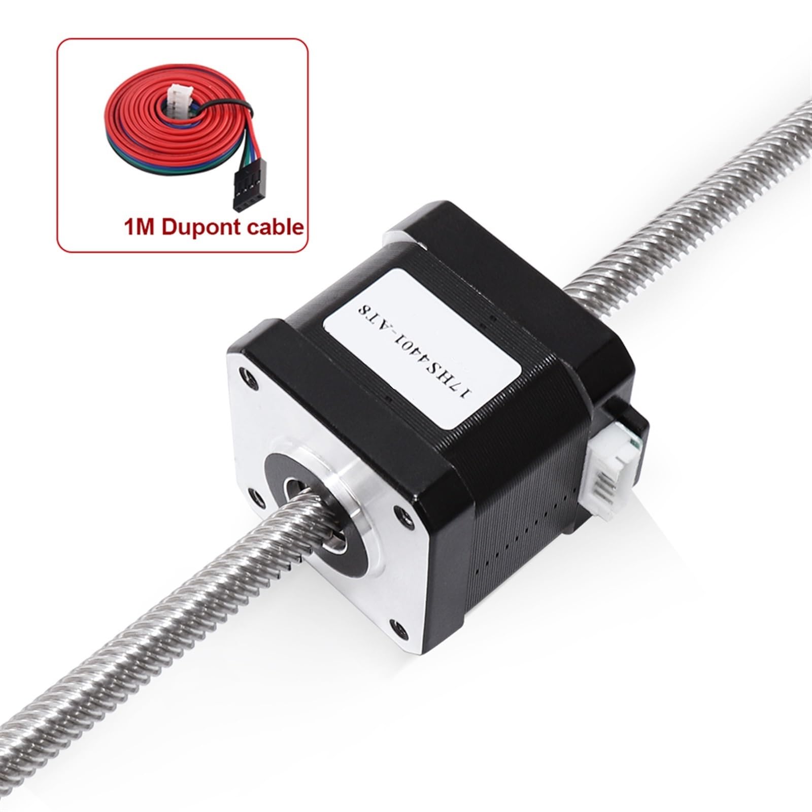 NEMA17 42 Durchgangsschrittmotor 1,7 A 40 N.cm 400 mm 4-Leiter 40 mm 42HA40-T8 * 8-Motor for Schneckenrad-Kantenmaschine(Lead Range 4mm)
