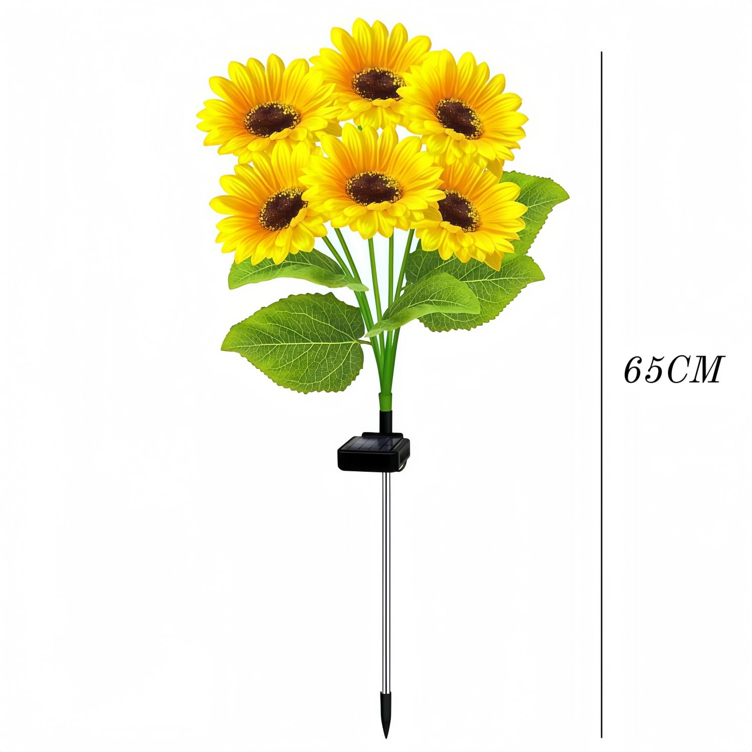 Luces solares para decoración de jardín al aire libre, paquete de 2 con 12 luces de girasol, luces solares de flores impermeables, regalos de cumpleaños para mamá, mujeres, abuela, estacas decorativas