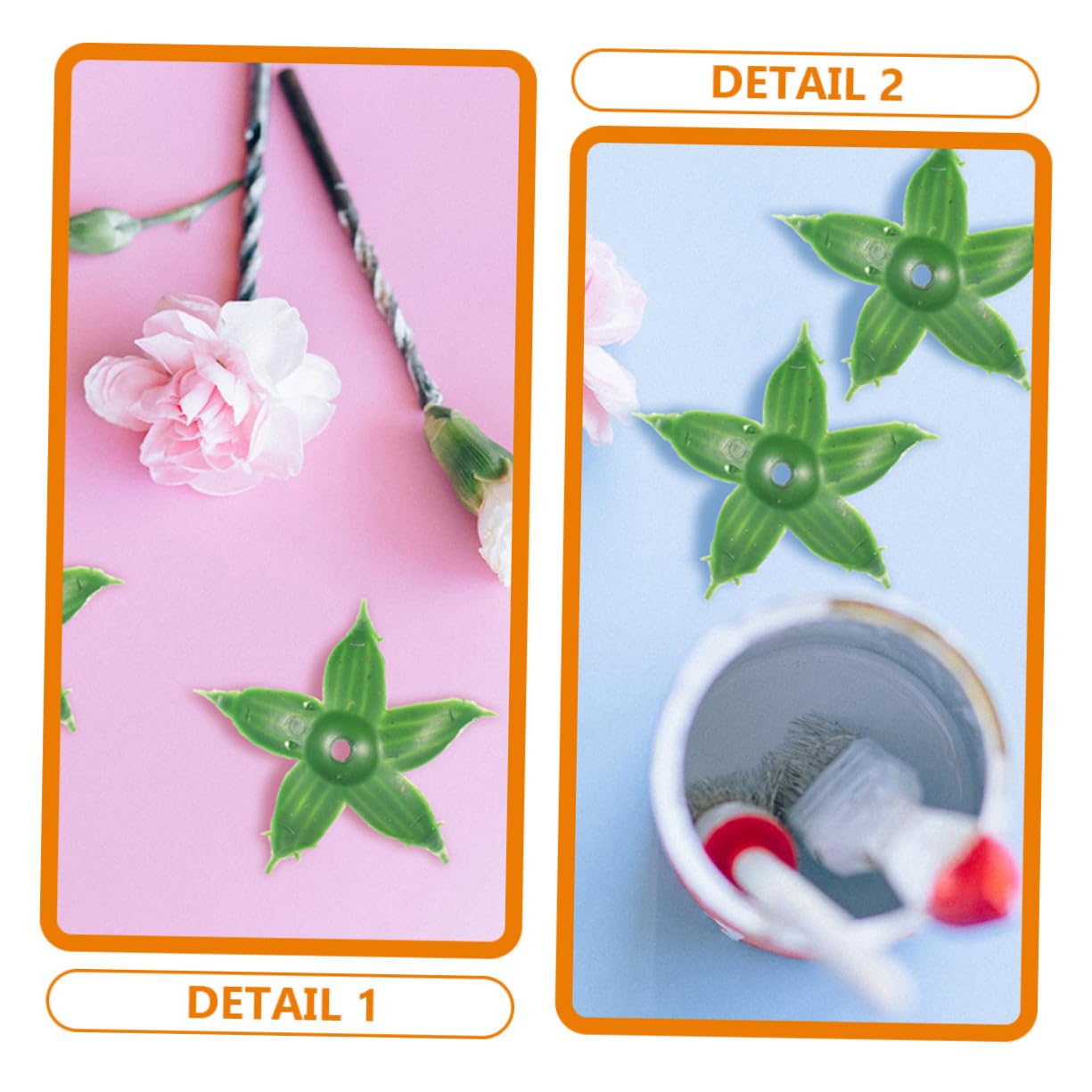 STOBAZA Künstliche Blütenkelche aus Kunststoff Grüne Kelchblätter zum Selbermachen für Blumenbastelprojekte DIY-bastelmaterialien