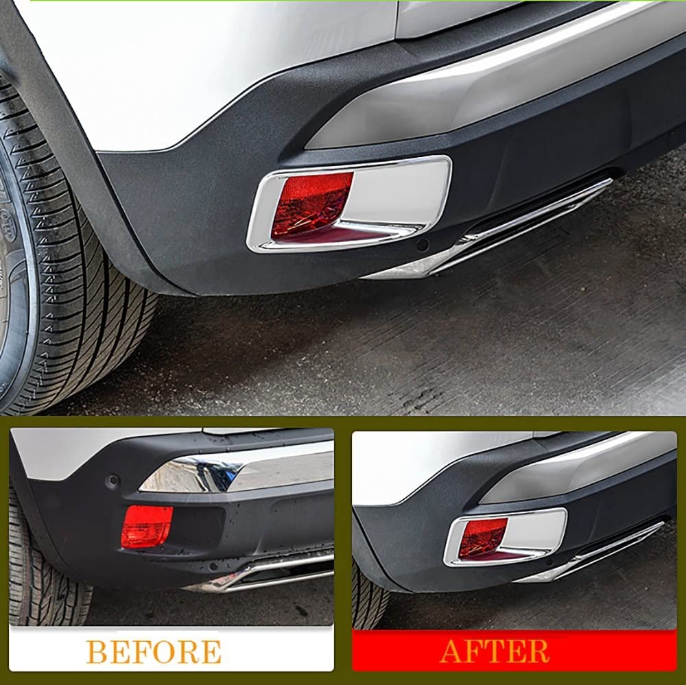Cornici Decorative Per Fendinebbia Posteriori In ABS – Per Peugeot 3008 GT / 4008 (2016-2020), Colore Bicromato