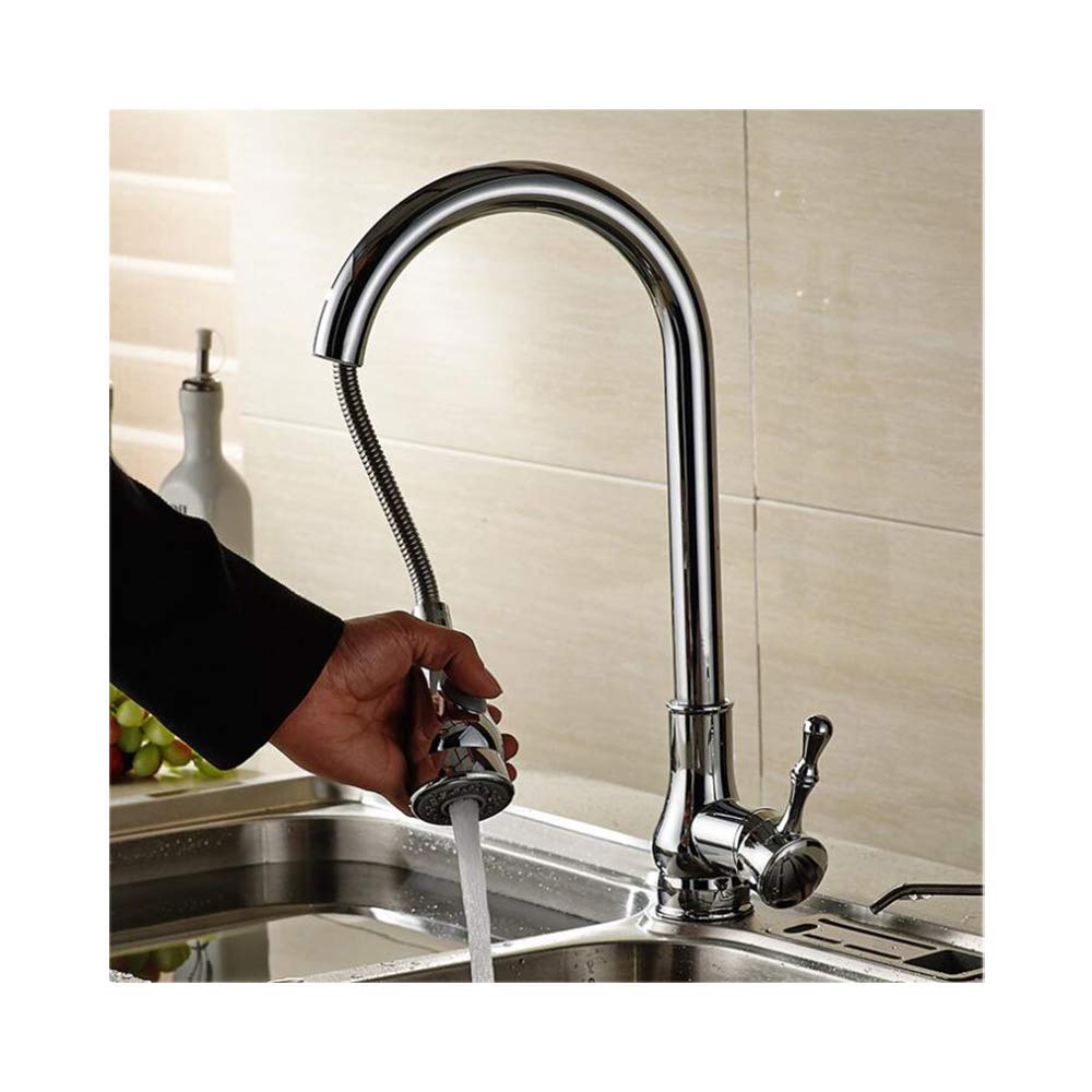 Robinet de vanité extractible pour cuisine et salle de bain eau chaude froide