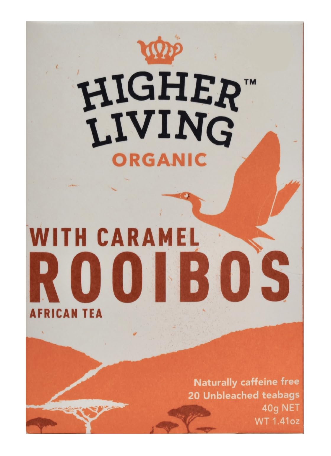 Higher Living Organic Rooibos Caramel Tea 20 Bags (Pack of 4)