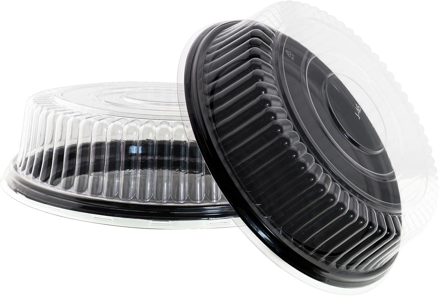 5Pcs12 Inch Cake Containers with Lid -Plastic Disposable Clear Cake Container Dome and Black Base Carry & Display Storage Box (5)