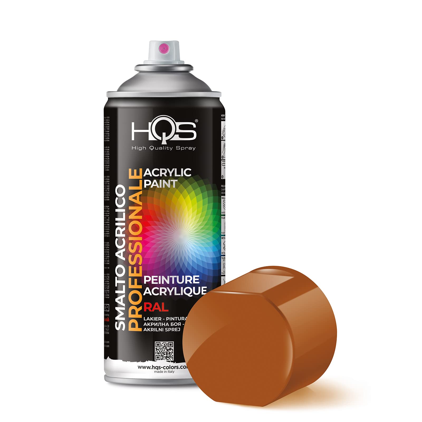 Alex Flittner Designs RAL 8023 ORANGEBRAUN Matt Lackspray - Acryl Sprühdose, Made In Germany