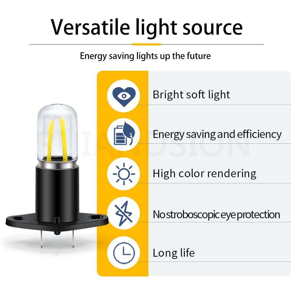 Lot De 2 Ampoules LED Micro-Ondes Ruiandsion Z187 T170 Bornes Droites 25W 240V - Éclairage Blanc Puissant Et Économique