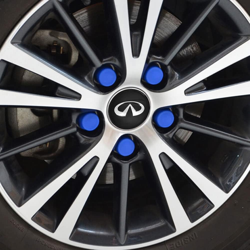 4Pack Wheel Center Caps for Infiniti QX50 Q50 Q70 Q70L Q60 QX60 QX80 EX25 EX35, ABS Wheel Rim Hubcaps Hub Cover, 60mm/2.36 Inch (Black)