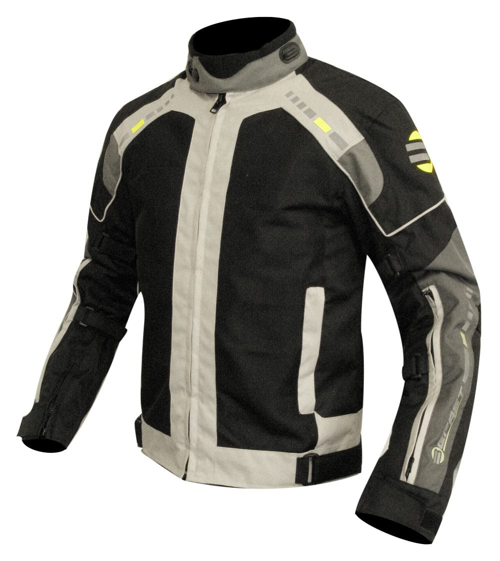 IRIS Giacca moto estiva Uomo Donna, Ventilazione ottimale e Protezioni CE per un Comfort Assicurato, Colore Nero Grigio