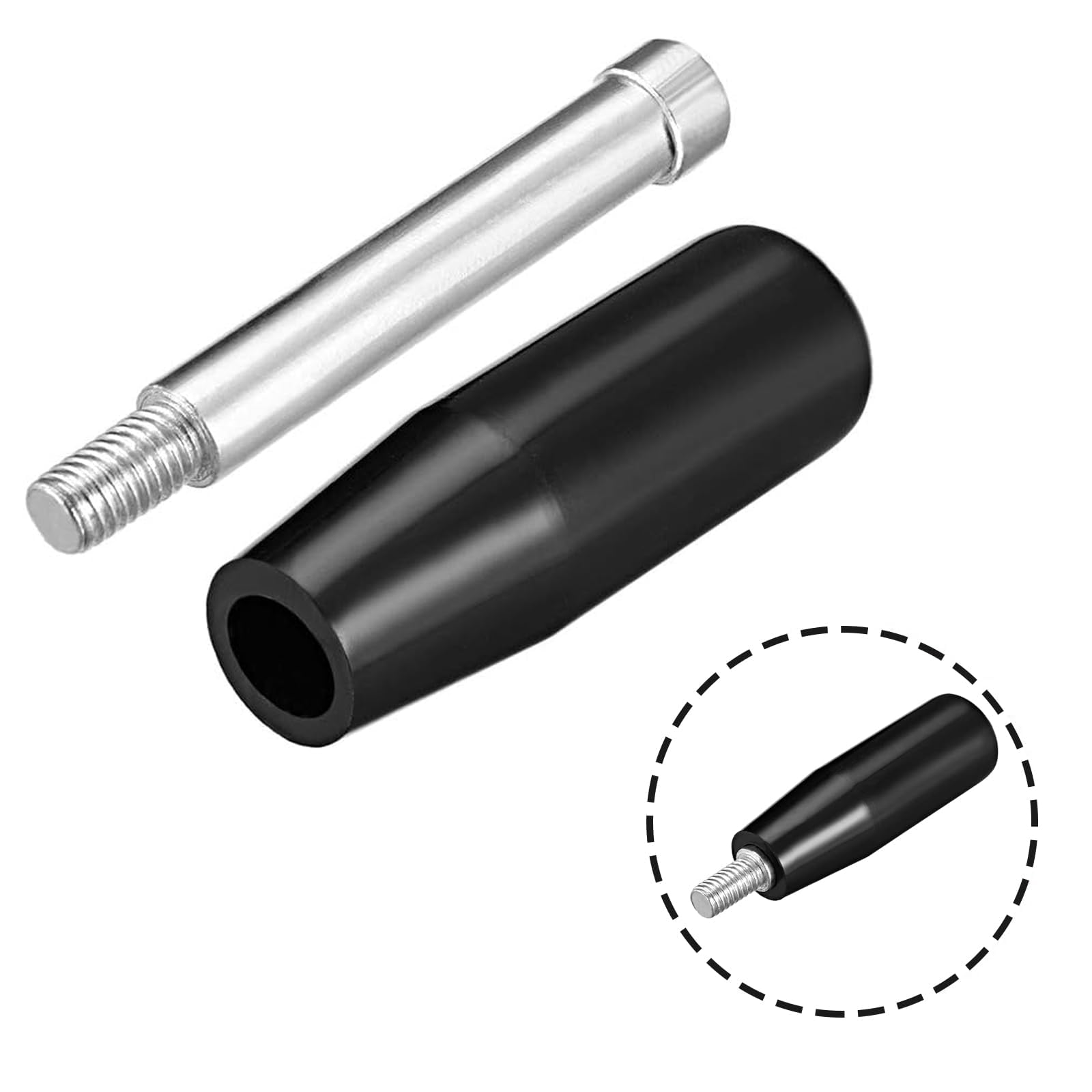 TOP-VIGOR M6 x 50 Revolving Handwheel Grip, M6 Male Threaded Screw Knob Crank Handle for Industry Lathe Milling Machine - Image 3